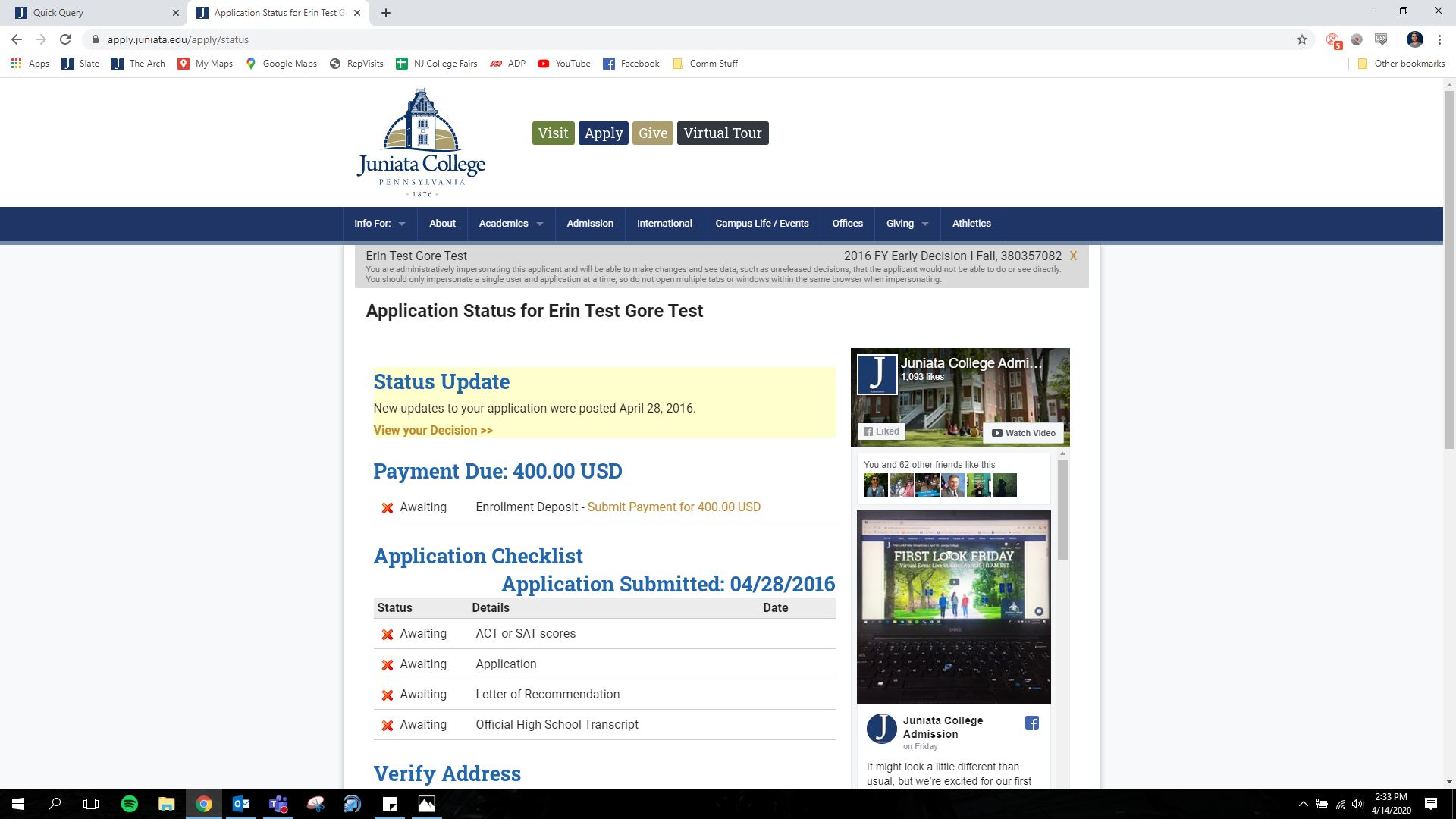 A Juniata admissions life hack that will, you know, change your life